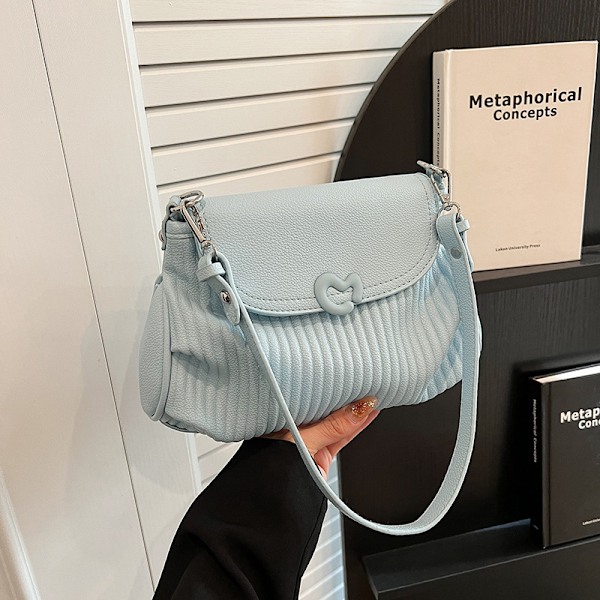 Niche-design, suosittu laskostettu pieni neliölaukku, yksinkertainen ja raikas olkalaukku, joka sopii moneen asuun, crossbody-laukku