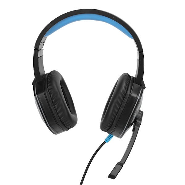 7.1 Surround Sound Gaming Headset med støjreduktion Mikrofon RGB Lys til Xbox One sort blå