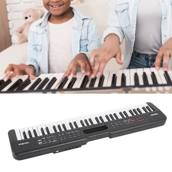 Barn Piano Keyboard 61 Tangenter Bärbart Musikinstrument för Nybörjare Födelsedagspresent