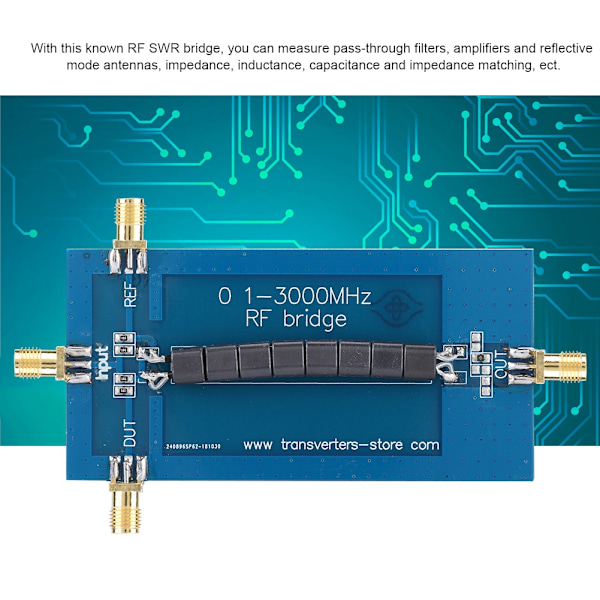 0,1-3000MHz RF SWR Reflektionsbro-kort Antenneanalysator VHF UHF VSWR Returtab