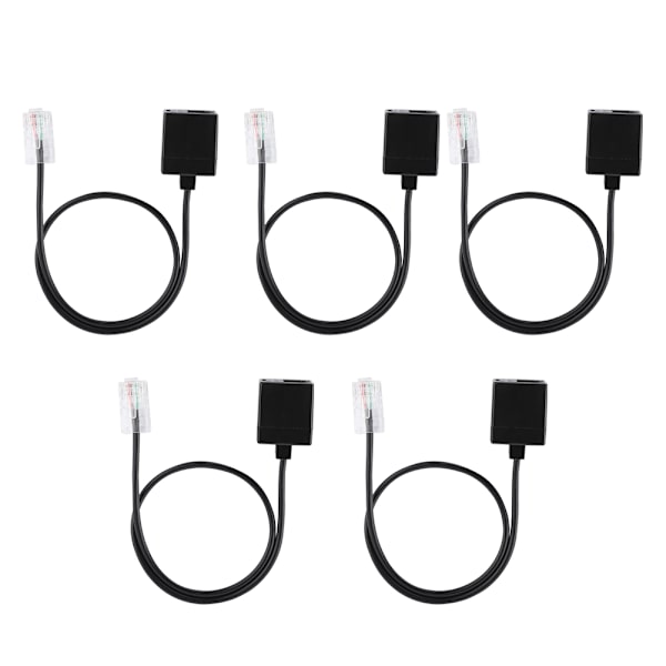 5PCS RJ45 til RJ11 nettverkskabel til telefonlinje 8PIN4C til 6PIN4C sokkeladapterkonverter