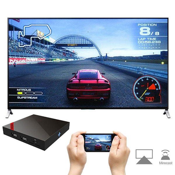 1,2 GHz Core Smart TV-boks for smidig dataoverføring 1080P/HDMI2.0-video -