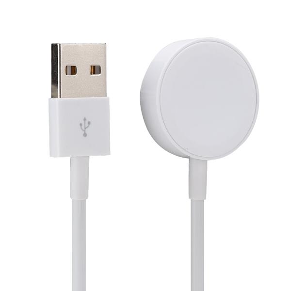 Vit trådlös laddningsklocka magnetisk laddare USB-kabel för iWatch Series 1/2/3/4
