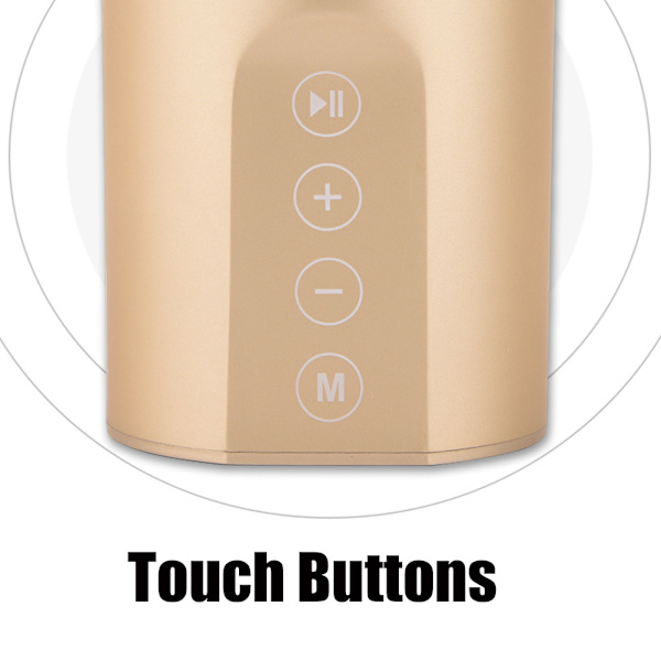 Tung bas trådlös Bluetooth-högtalare Handsfree-samtal FM-radio Bluetooth-högtalare - Touch-knapp