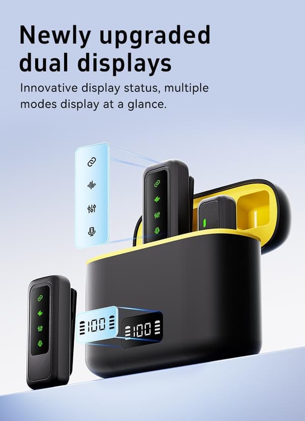Trådløs Lavalier Mikrofon med Opgraderet Støjreduktion til iPhone/Android, Mini Mikrofon, Klips på Lapel Mic (USB Type-C interface)