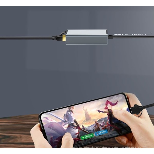 USB C/A Ethernet-adapter LAN-netværk RJ45 til smartphone, tablet, pc, spillekonsol