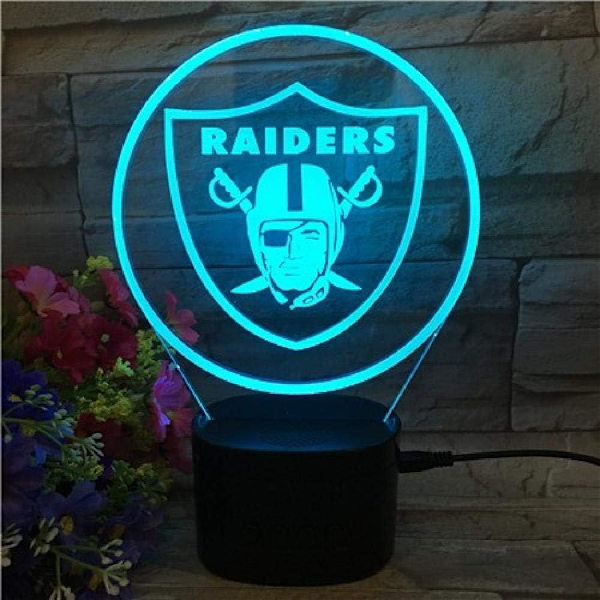 3D LED Illusionslampa, Nattlampa 16 Färger Dimbar USB-driven Touch Jul-Födelsedagspresent för Barn med Fjärrkontroll Raiders