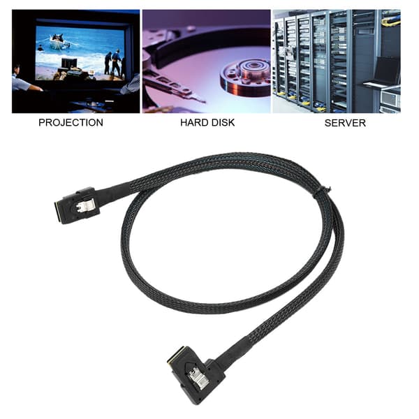 Intern Mini Breakout-kabel H0508 SAS SFF-8087 90 graders server-arraykortlinje 0,8 meter