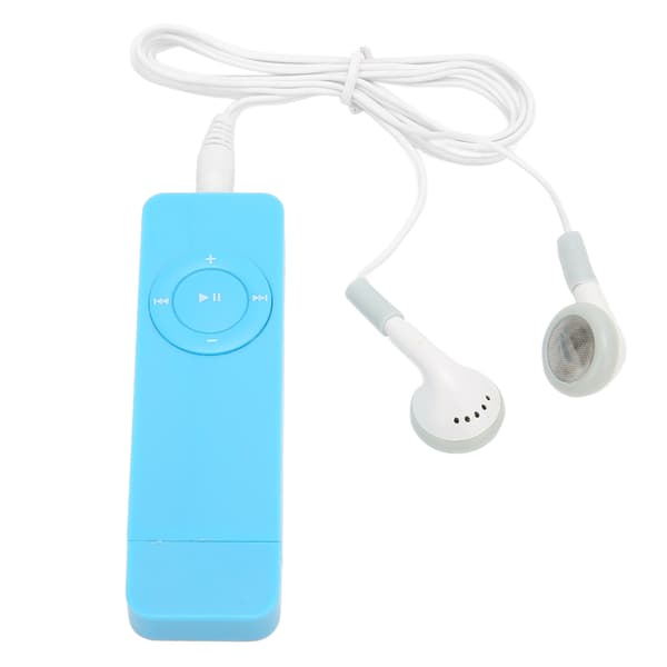 MP3-spiller med tapsfritt lyd, støtter opptil 64 GB, minispiller for studenter, løping, reiser, blå