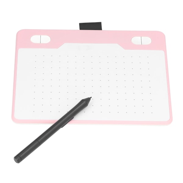 Grafisk tegnebrett 155x100mm 233 PPS 5080 LPI 8192 nivåer Stylus 4 tilpassbare taster USB-port Digital Art Tablet Rosa