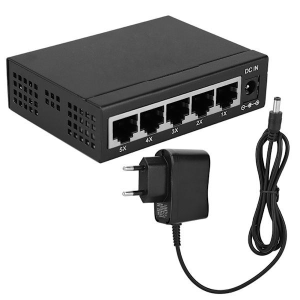 5~15V SF100-5 100M Nätverksswitch Hub Adapter Switcher 5-portars Snabb RJ45 Nätverk