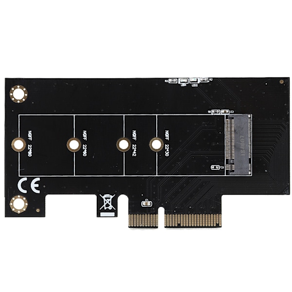 M.2 SSD till PCIE 4X datorutvidgningskort adapter för Windows/Linux/Mac OS