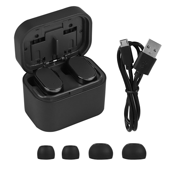 Bluetooth V5.0 -kuulokkeet TWS -kuulokkeet langattomat nappikuulokkeet latauskotelolla ja säilytyslaatikolla