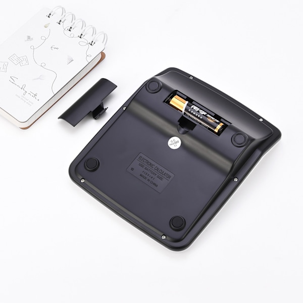 Lommeregner til studerende, 12-cifret lommeregner med dobbelt LCD-display og automatisk slukning (blå)