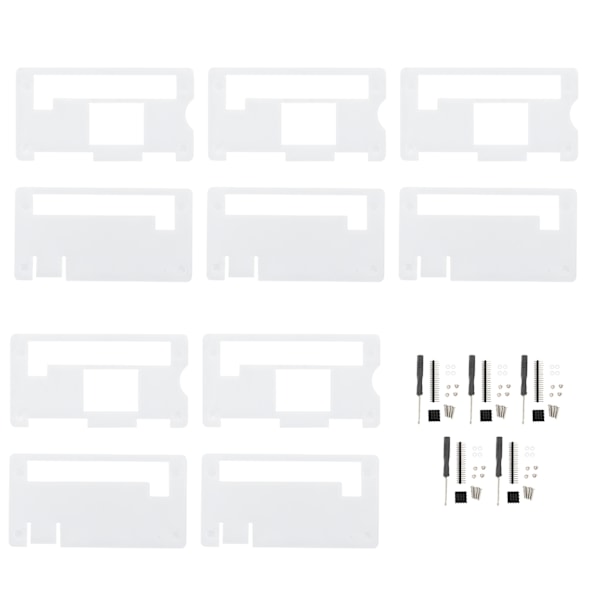 5 sarjaa Raspberry Pi Zero -koteloa akryyli + jäähdytyslevy + ruuvimeisseli + 40P kaksoisnastaheaderi