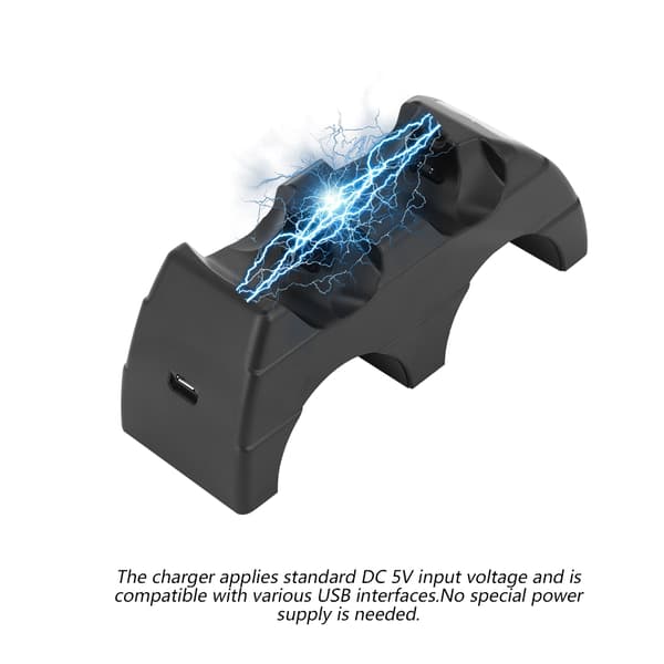 Dual Gamepad Lader Strømforsyning Ladestasjon Stativ for PS4/SLIM/PRO