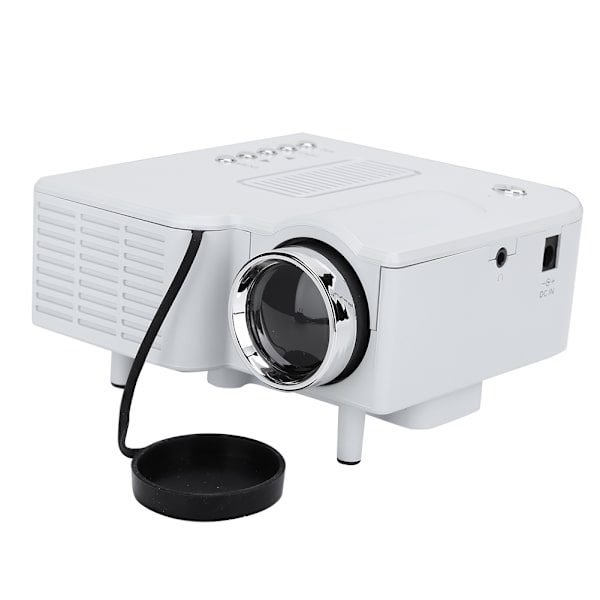 Bärbar hemmabio LED Mini Trådbunden Projektor HD 1080P VGA USB HDMI   Vit