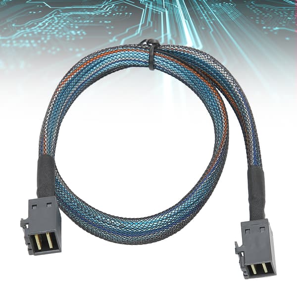 Adapterkabel Datakabel SFF-8643 till SFF8643 H0106 Server Inbyggd Mini SAS HD36P Nylon Flätad (1 meter)