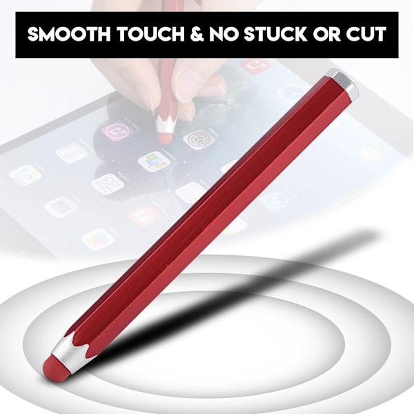 2PCS Hexagonal Kapacitiv Stylus Anti-scratch Mjuk Touch Touch Pen för Tablet PC/ Telefoner