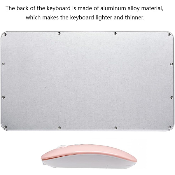 Återuppladdningsbart Bluetooth-tangentbord och mus-kombination Ultra-Slim bärbar kompakt trådlös mus tangentbord set för Android Windows Tablet