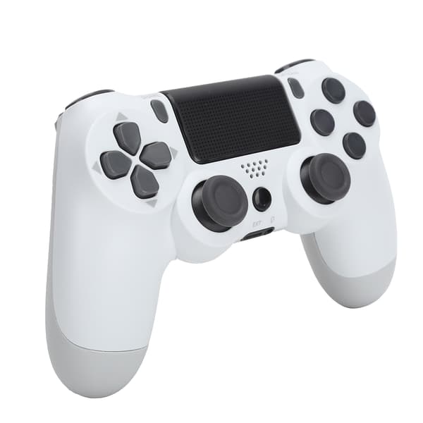 Trådløs kontroller Gamepad med berøringsskjerm lydfunksjon USB-kabel for PS4 / PS4 Pro / PS4 SlimHvit