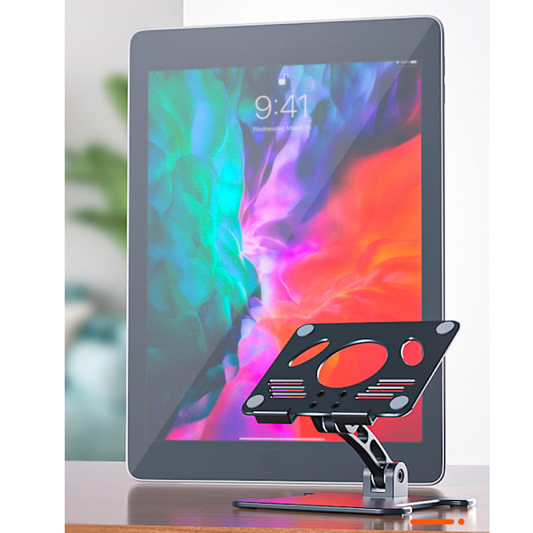 Liftable Laptop Stand 360 graders justering Universal Aluminiumlegering Foldbar Laptop Stand Computer Stand til mobiltelefon Sort