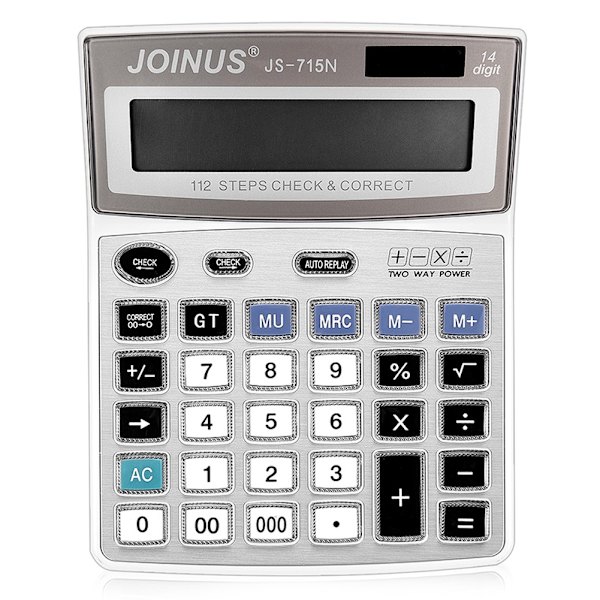 Elektronisk miniräknare för studenter, batteridriven för grundläggande matematiska beräkningar