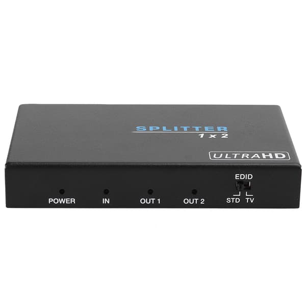 Aluminiumlegering B121H 1x2 HDMI 18 Gbps Splitter 100–240V Stödjer High Dynamic Range