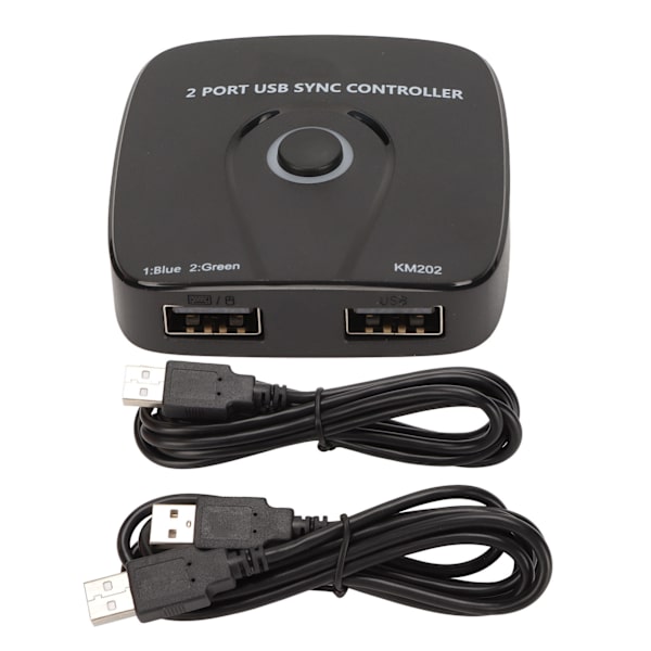 2 i 1 USB-switch-vælger Multifunktionel stabil transmission KM USB-synkroniseringsswitch-controller USB-delings-switch