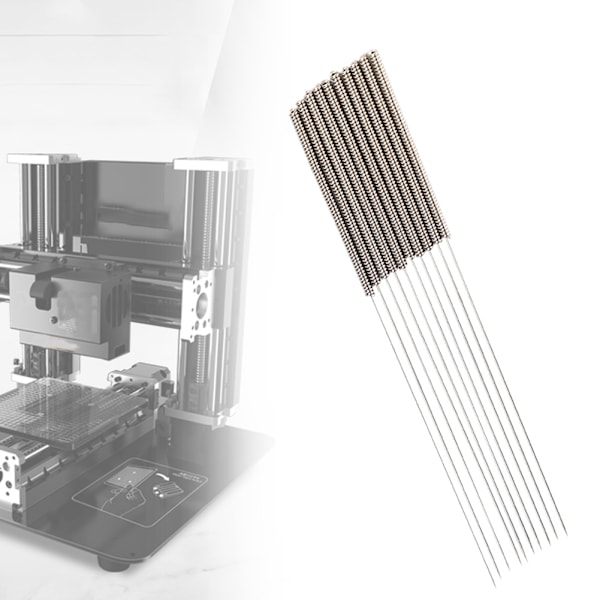 3D-printer tilbehør 10 stk. rustfrit stål og kobber 0,4 mm dyse rengøringsnåle
