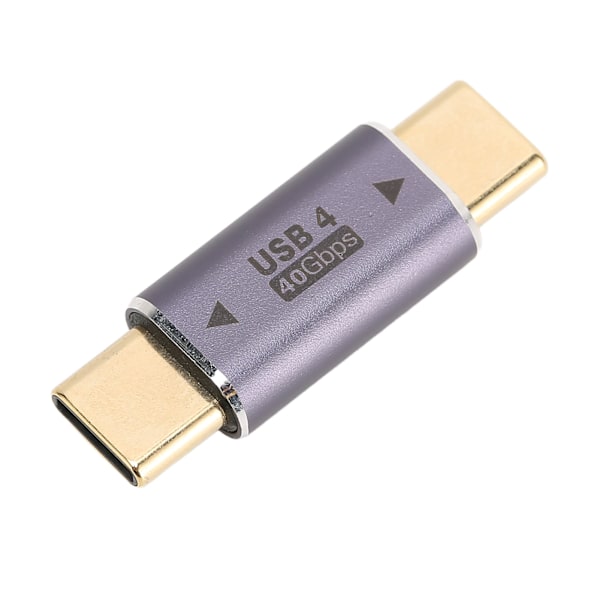 USB C hane till hane adapter PD 100W 8K 40Gbps höghastighetsladdning HD-överföring guldpläterad typ C hane till hane adapter