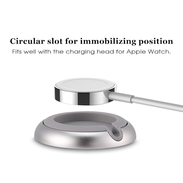 Mini bärbar magnetisk laddningsdockningsstation för Apple Watch för iWatch 38/ 42mm (Silver)