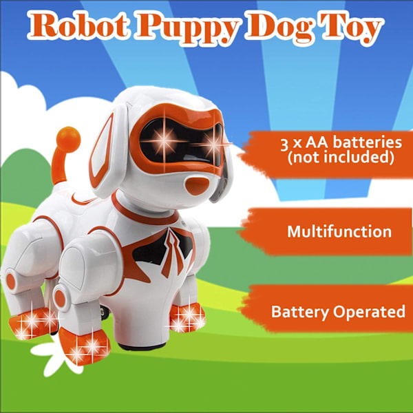 Smarte robot-hunde legetøj til børn, interaktive hunde legetøj til drenge, søde robot hvalp hundekammerater legetøj med lys, robot hund legetøj til 3-årige drenge, sjove