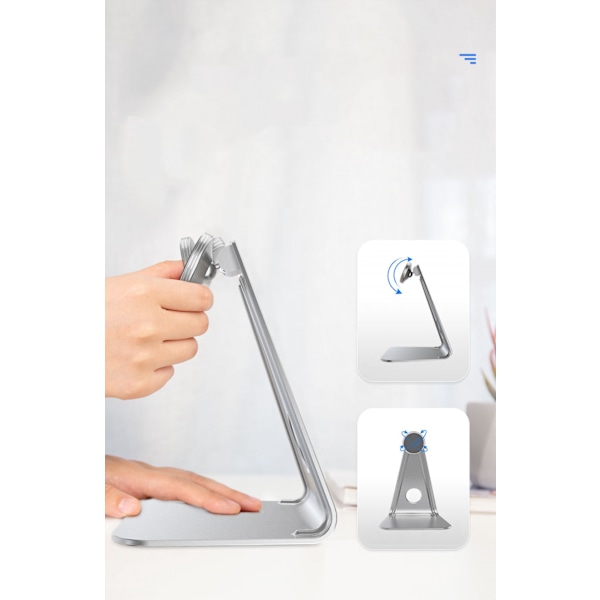 Magnetisk Tablet Stand med 360° Justerbar Roterende Rotation Flydende Tablet Holder til Skrivebord, Aluminium Magnetisk