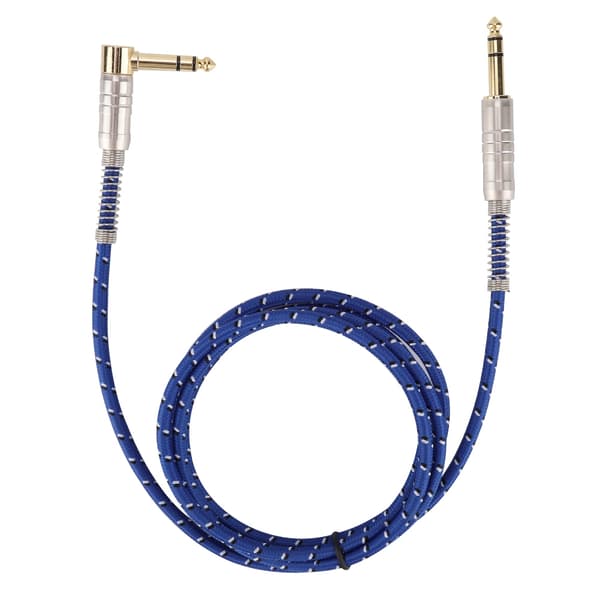 6,35 mm hann til hann rett hode til albuehode stereo lydkabel pluggadapterkabel (1,8 m)