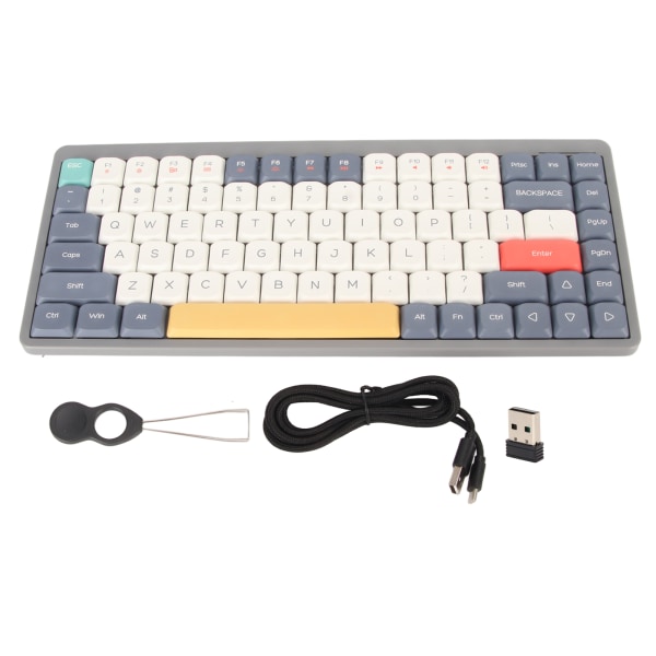 84 taster Bluetooth-tastatur 3-modus 2.4G trådløst Bluetooth-spill mekanisk tastatur Kablet Type C for Windows Type2