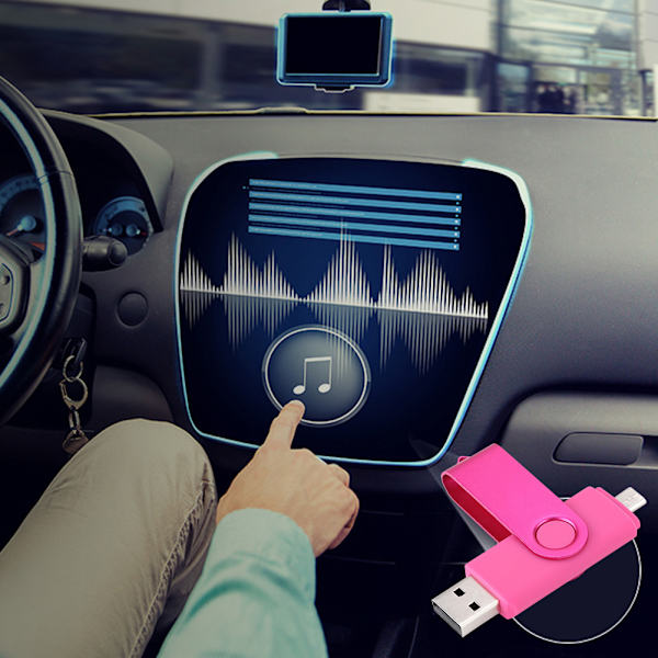 Ruusupuna metalli pyörivä kannettava USB-muistitikku nopea U-levy muistitikku (16G)