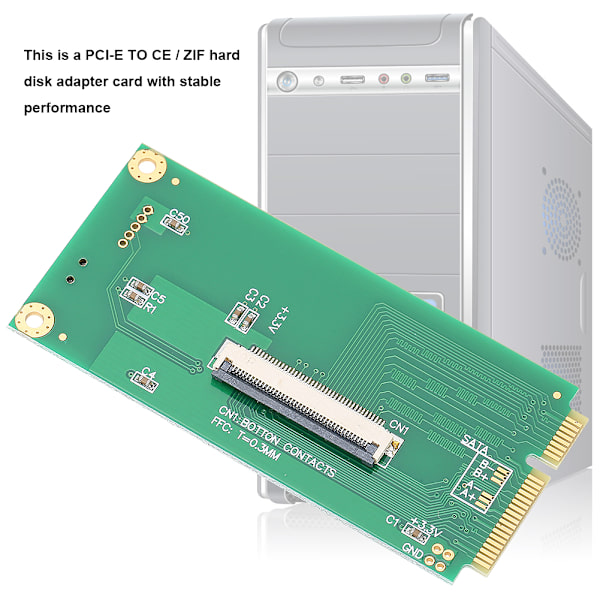 PCI E till CE-adapterkort PCI E till ZIF-överföringskort med 2 st flexibla platta kablar