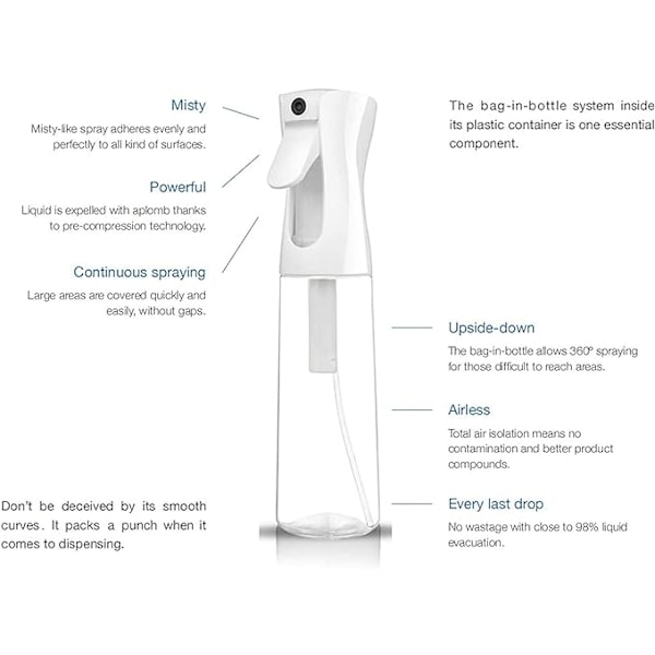 200 ml kontinuerlig vattendimma sprayflaska tom fin dimma frisörsalong sprayflaska för lockigt hår, hemstädning 7,05 oz/200 ml, grön