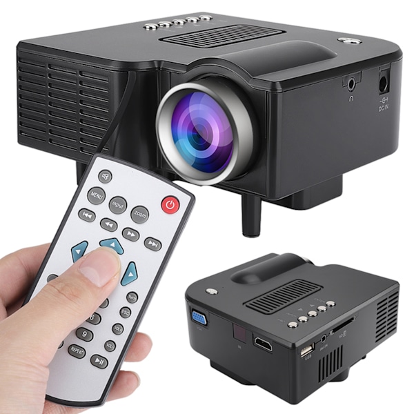 Mini LED Digital Home Theatre Full HD Projektor med Fjernbetjening