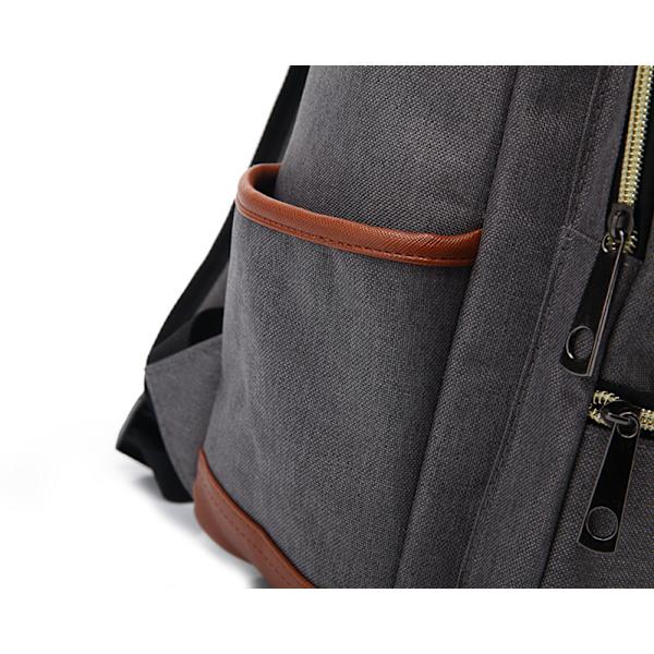 Vattentät bärbar ryggsäck för handbagage, arbetsryggsäck för resor, skolarbete, mode, högskola Black Zipper Gray M