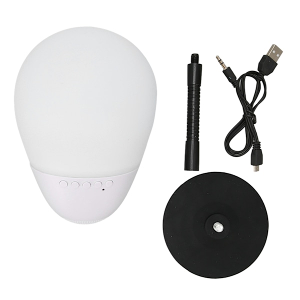 LED Bluetooth-høyttaler 5W støyreduksjon sugekopp basestativ høyttaler for hjemmekontor