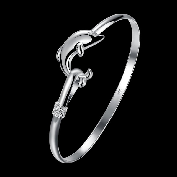 Mode Smykker 925 Sterling Sølv Delfin Armbånd