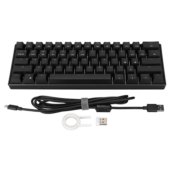 READSON Mekanisk Gamingtangentbord 61 Tangenter Stöd Trådlös Bärbar Ergonomisk RGB 3 Lägen Anslutning Trådbundet Tangentbord Grön Axelkropp