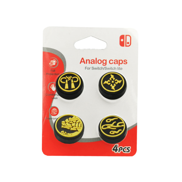 Super seje Tommelfingergreb Caps til Nintendo Switch / Lite / OLED, Joy-Con Button Stick Cover Analog Ergonomic Cap til NS Controller Joy-Con