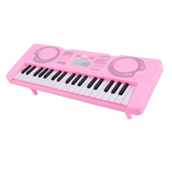 Barn Keyboard Piano 37 Tangenter Bärbar Pedagogisk Musikinstrument Leksak Elektronisk Digital Piano för Barn Pink