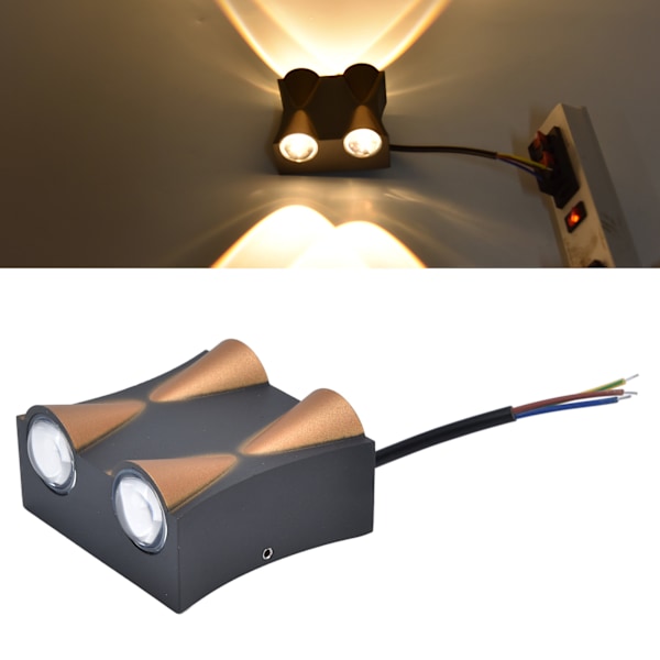 IP65 vedenpitävä ulkoseinävalaisin 4 LED 4W hyvä lämmönpoisto ulko- ja sisäseinälyhty sängyn viereen AC85‑265V