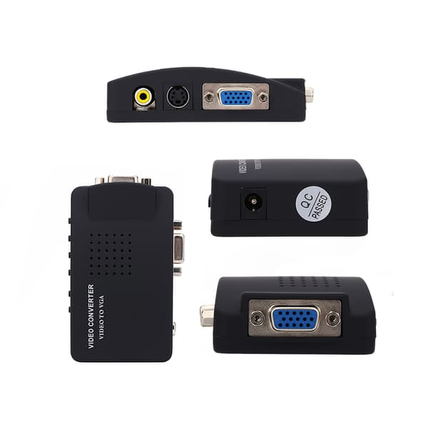 AV Video til VGA TV CCTV RCA Komposit S Video Konverter Adapter