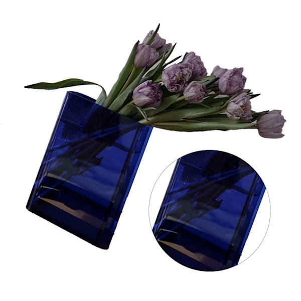 Bog Vase til Blomster Æstetisk Værelse Dekoration Kunstnerisk Kulturel Smag Dekorative Bog Form Blomster Vase til Hjem Soveværelse Kontor Blue (White Characters)