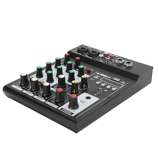 Bærbar 4-kanals BT-miksekonsol Digital lydmikser Indbygget Reverb-effekt